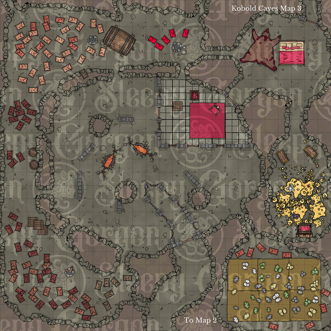 DIGITAL - KOBOLD CAVES - Grid Maps for Tabletop RPGs