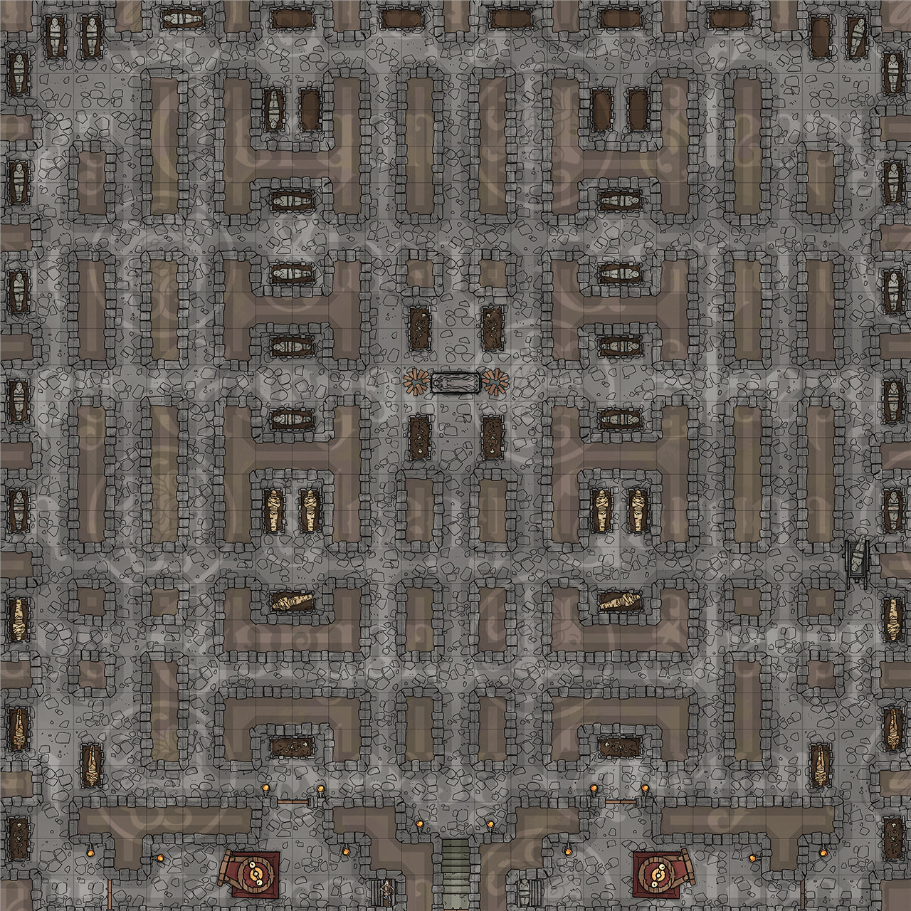 DIGITAL - CATACOMBS MEGAPACK - Grid Maps for Tabletop RPGs