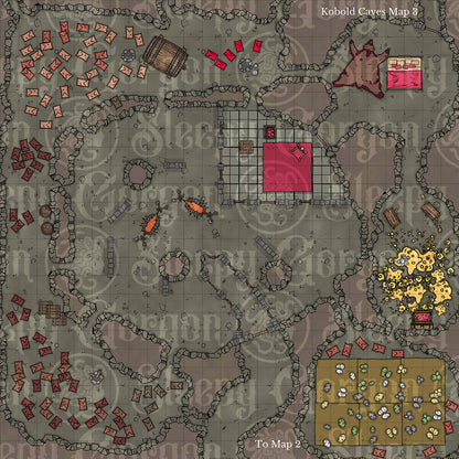 DIGITAL - KOBOLD CAVES - Grid Maps for Tabletop RPGs