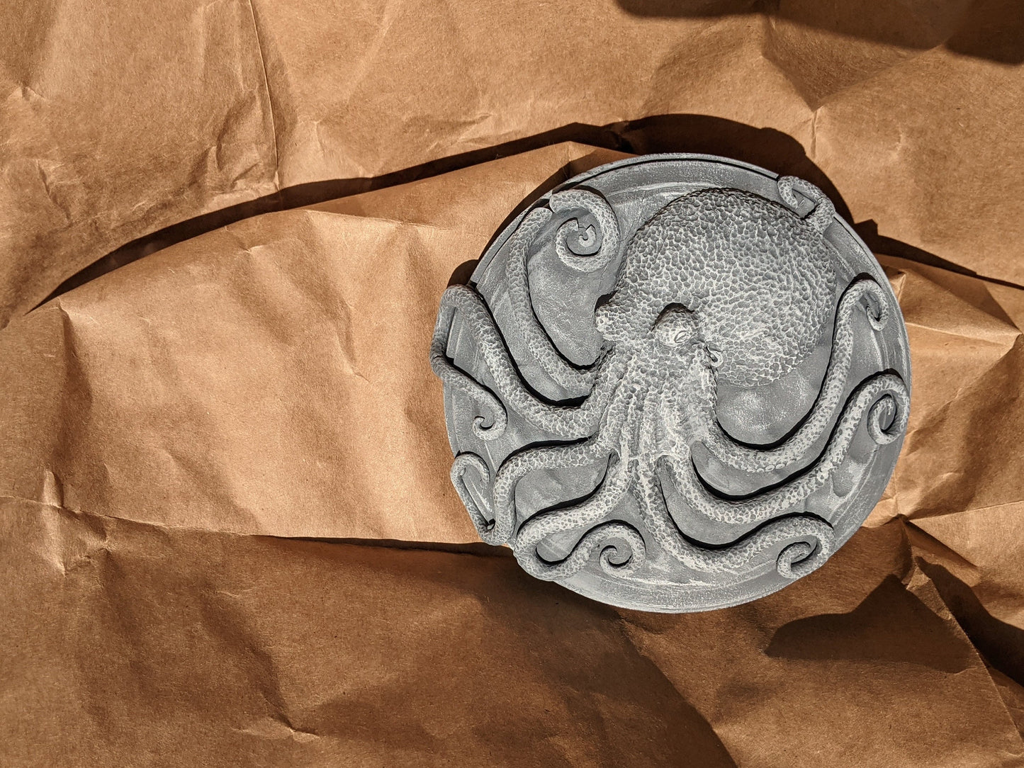 Stone Octopus Plaque | Gifts for Witches, Wizards, Druids, and Fae