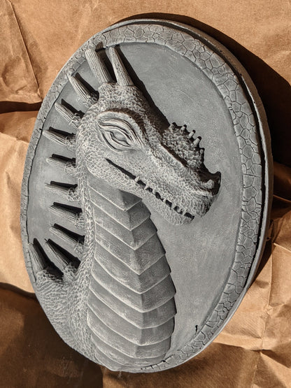 Weathered Stone Dragon Portrait | Gifts for Witches, Wizards, Druids, and Fae