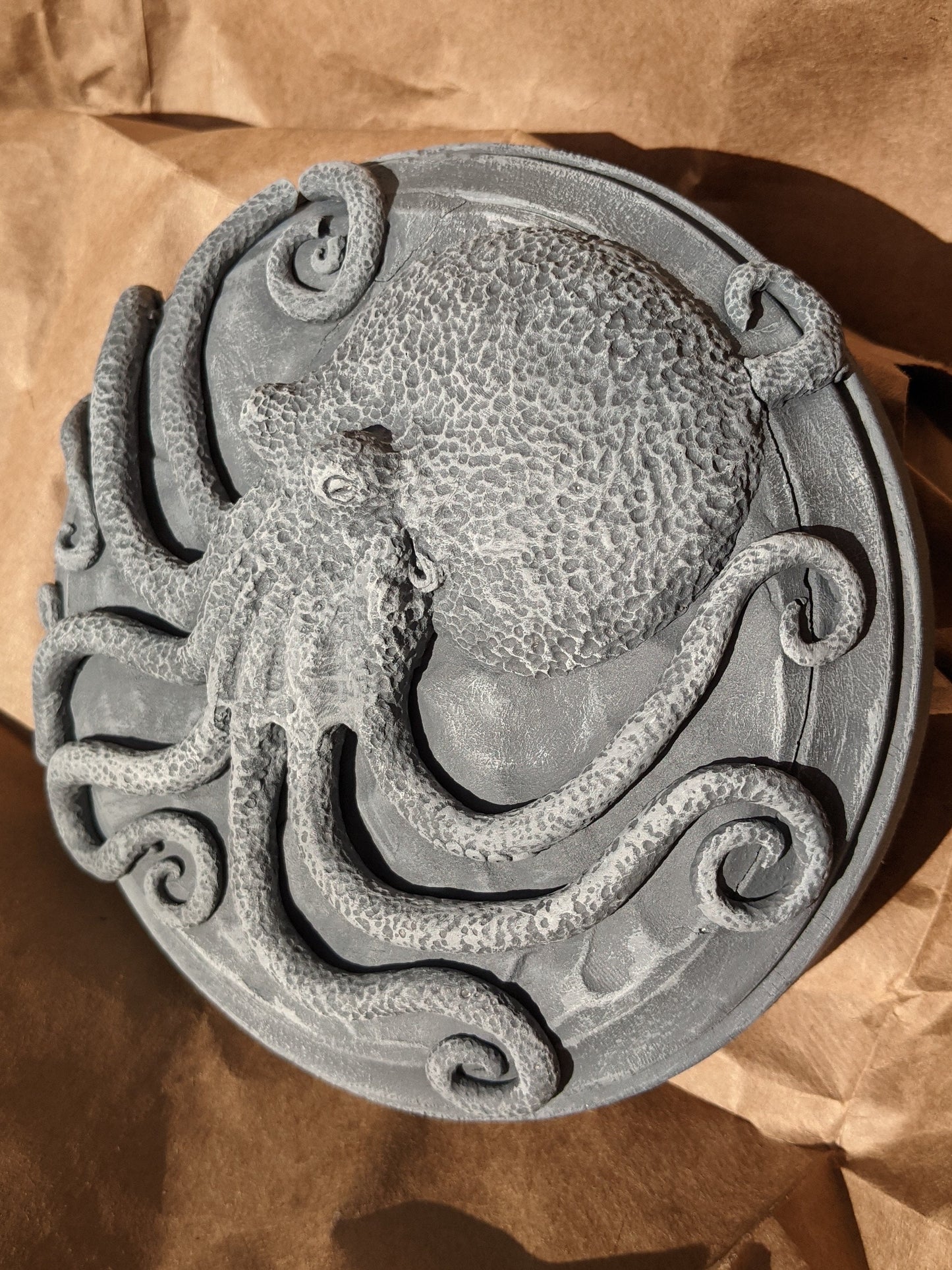 Stone Octopus Plaque | Gifts for Witches, Wizards, Druids, and Fae