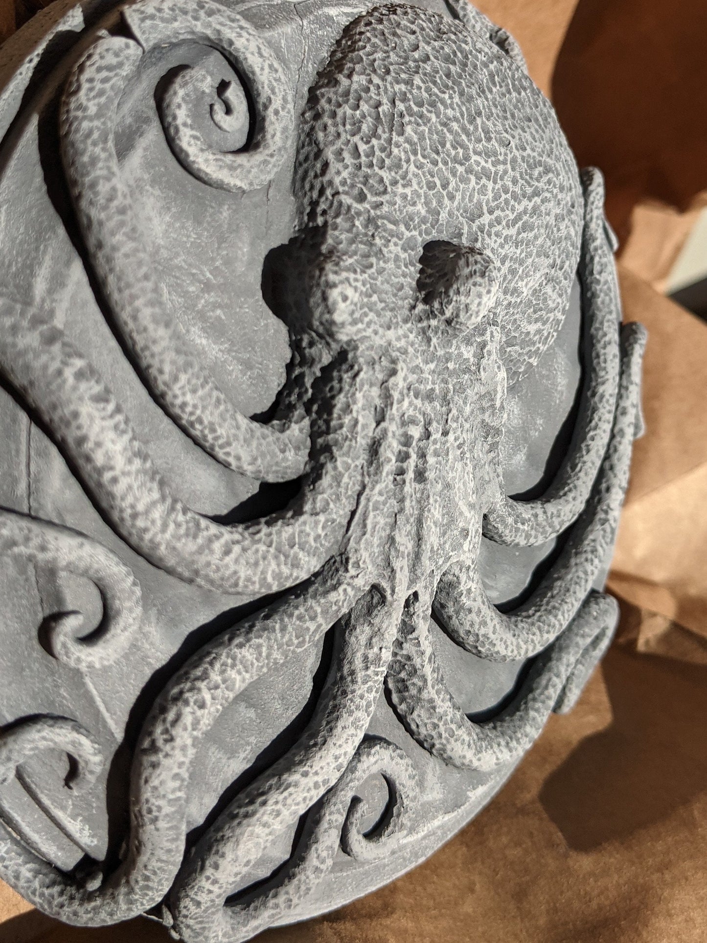 Stone Octopus Plaque | Gifts for Witches, Wizards, Druids, and Fae