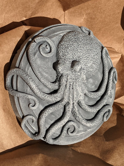 Stone Octopus Plaque | Gifts for Witches, Wizards, Druids, and Fae