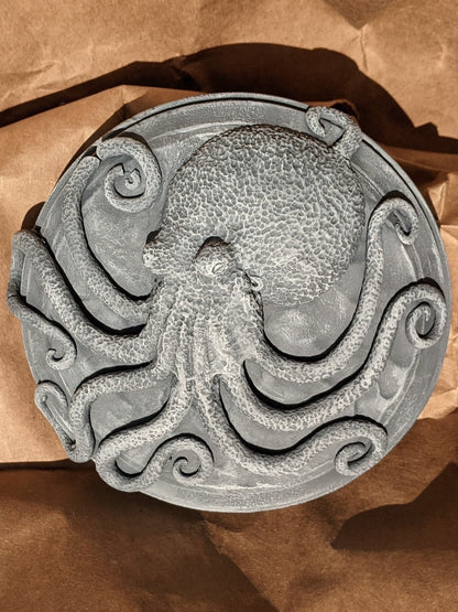 Stone Octopus Plaque | Gifts for Witches, Wizards, Druids, and Fae