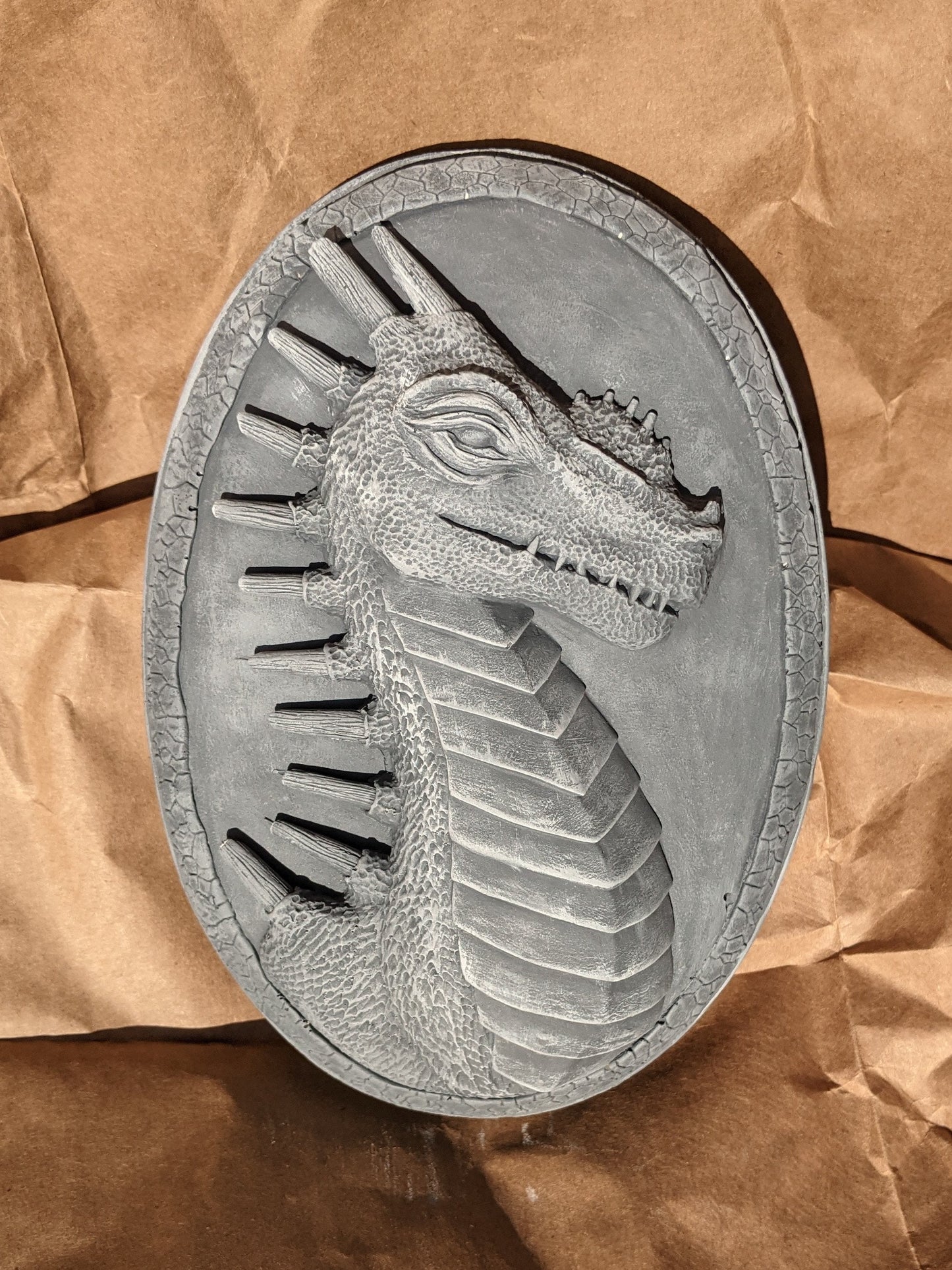 Weathered Stone Dragon Portrait | Gifts for Witches, Wizards, Druids, and Fae