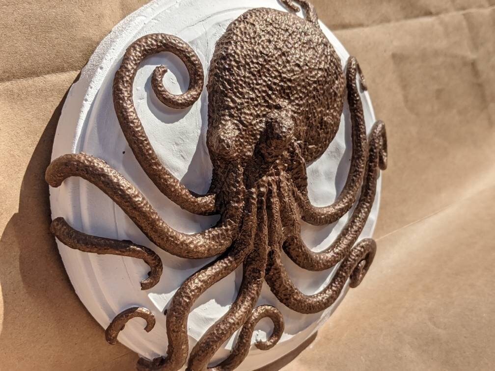 Bronze Octopus Wall Art | Gifts for Witches, Wizards, Druids, and Fae