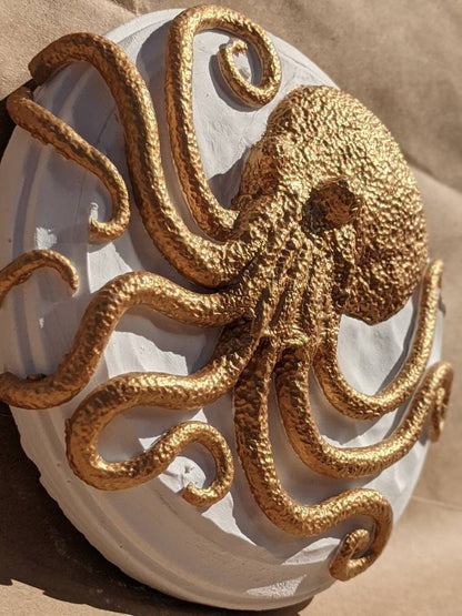 Golden Octopus Wall Art | Gifts for Witches, Wizards, Druids, and Fae