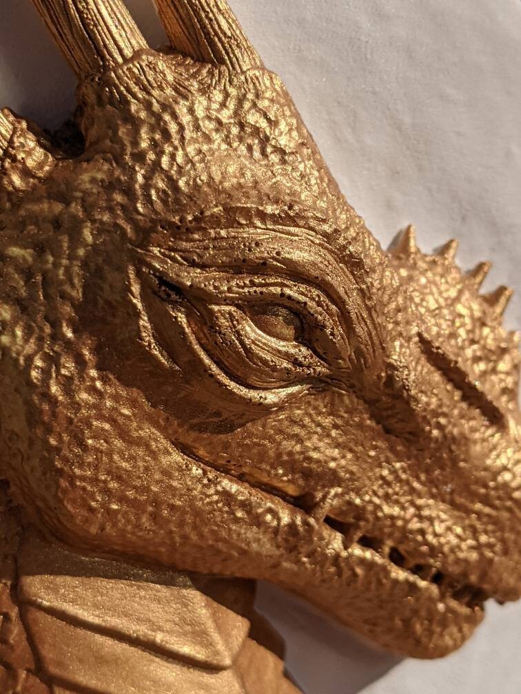 Gold Dragon Portrait | Gifts for Witches, Wizards, Druids, and Fae