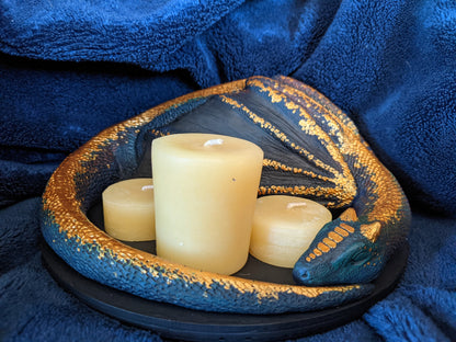 Sleepy Dragon Candle Display | Gifts for Witches, Wizards, Druids, and Fae